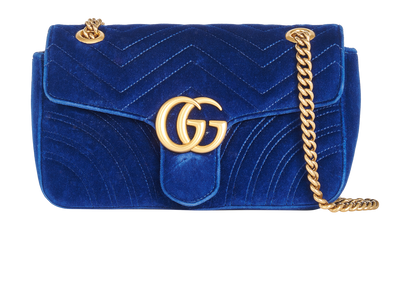 Small Velvet GG Marmont, front view